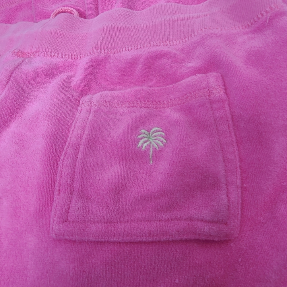LILLY PULITZER Pink French Terry Pull On Sweat Yoga Pants Sz M White Label - Picture 3 of 5